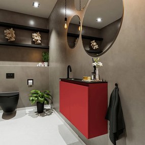 Mondiaz Ture 80cm toiletmeubel fire met wastafel urban links 1 kraangat