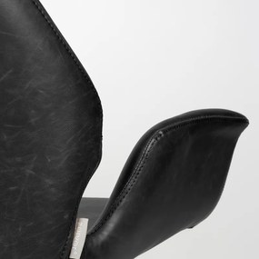 Zuiver Nikki Zwart Leren Design Fauteuil