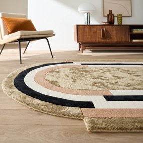 Ovaal vloerkleed, 55% viscose, 45% wol, UMBRA