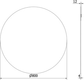 Mexen Alto rond badkamer spiegel 80 cm - 9853-080-080-000-00