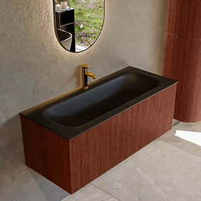 Mondiaz Kurve 110cm badmeubel ruby met 1 lade en wastafel big medium midden 1 kraangat urban