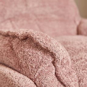 Starfurn Vera Fauteuil Roze Chenille Stof Draaibaar