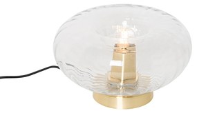 Art Deco tafellamp goud met glas - Ayesha