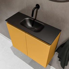 Mondiaz Ture 60cm toiletmeubel ocher met wastafel urban midden geen kraangat