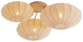 Japandi plafondlamp beige 3-lichts - Multi Bida
