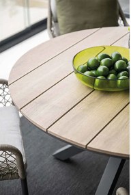Garden Impressions Pemba tuinset 5-delig - Tulli tuintafel Ø122x75 cm - light teak vironwood