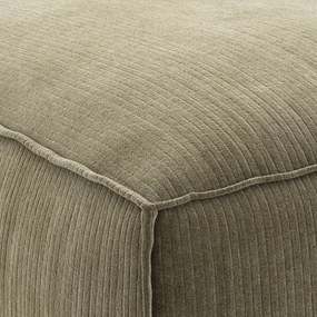 Modulaire poef, geribd vintage fluweel, Seven