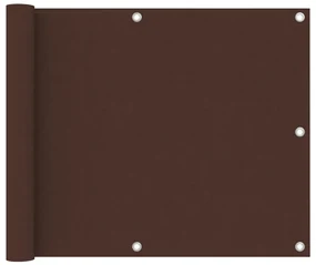 vidaXL Balkonscherm 75x400 cm oxford stof bruin