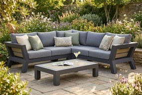 Hoek loungeset 5 personen Aluminium Grijs Santika Furniture Santika Yovita