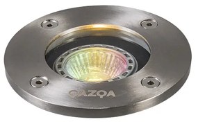 Buitenlamp Smart grondspot RVS incl. WiFi GU10 IP65 - Basic Round Modern GU10 IP65 Buitenverlichting