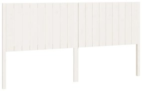 vidaXL Hoofdbord 185,5x4x100 cm massief grenenhout wit