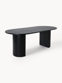 Ovale houten eettafel Bianca, 200 x 90 cm