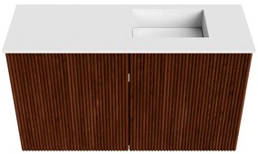 Mondiaz Joya 70cm toiletmeubel ruby met wastafel faye rechts zonder kraangat talc