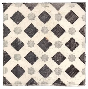 Terre d'Azur Tierra Royal wandtegel met decor 13x13cm wit - per 22 stuks