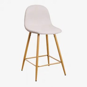 Glamm Hoge Kruk Natuurlijk Hout & Beige – Crème & ↑65 Cm - Sklum