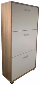 Schoenenrek 3 lades Holty wit en hout