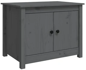 vidaXL Salontafel 71x49x55 cm massief grenenhout grijs