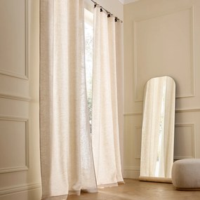 Gordijn in gewassen linnen met ringen, Private