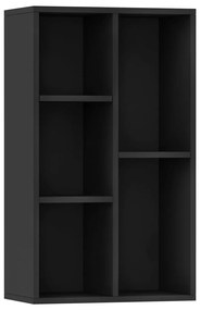 vidaXL Boekenkast/dressoir 50x25x80 cm spaanplaat zwart