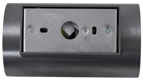 Moderne wandlamp gunmetal rond 2-lichts GU10 50mm - Sandy