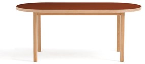 Tafel in fineereik en glas, 6 personen, Evergreen