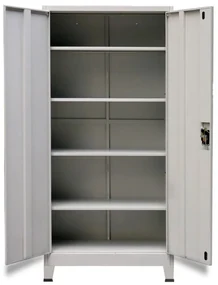 vidaXL Kantoorkast met 2 deuren staal 90x40x180 cm grijs