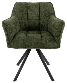 Velvet Eetkamerstoel Draaibaar Groen