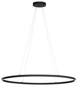 Eettafel / Eetkamer Design hanglamp zwart ovaal incl. LED 3-staps dimbaar - Ovallo Design Binnenverlichting Lamp