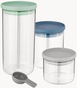 Opbergpotten Leo met maatlepel, 4-delig