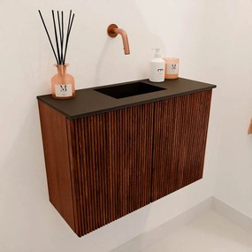Mondiaz Joya 60cm toiletmeubel ruby met wastafel faye midden zonder kraangat urban