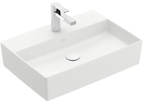 Villeroy & Boch Memento 2.0 Opzet Wastafel - 60x42cm - zonder overloop - ceramic+ - stone white 4A0761RW