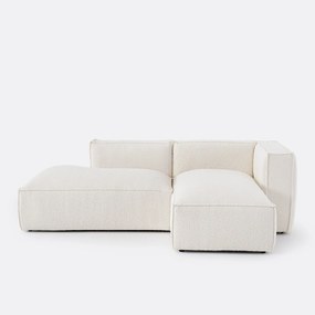 Modulaire hoekbank, rechts, in bouclé stof, SEVEN