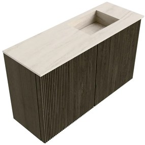 Mondiaz Joya DLux 70cm toiletmeubel shadow met wastafel faye rechts zonder kraangat meli