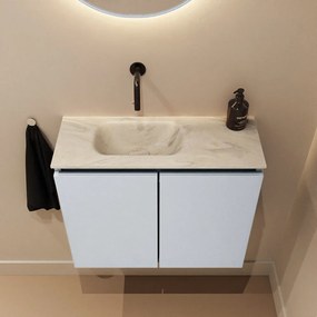 Mondiaz Ture DLux toiletmeubel 60cm clay met wastafel ostra links zonder kraangat