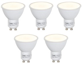 Set van 5 GU10 LED lamp met schemerschakelaar / dag-nacht sensor met bewegingsmelder schemersensor 5W 380 lm 3000K