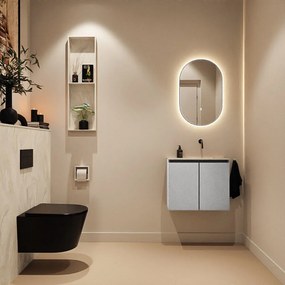 Mondiaz Ture DLux toiletmeubel 60cm plata met wastafel ostra rechts zonder kraangat