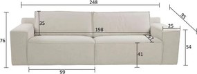 3 zitsbank - Marken - Run again rib beige 11