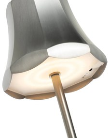 Buitenlamp met dimmer LED Retro tafellamp met dimmer gunmetal oplaadbaar IP44 - Granny Retro IP44 Buitenverlichting Lamp
