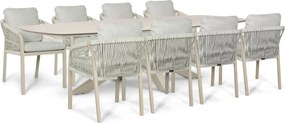 Tuinset 8 personen 300 cm Rope Taupe Lifestyle Garden Furniture Biagio/Voyage