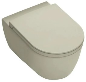 Royal Plaza Primo Toiletset - 35x54cm - hangend - spoelrandloos - diepspoel - met zitting - softclose - quick release - zand SW395456/SW809644