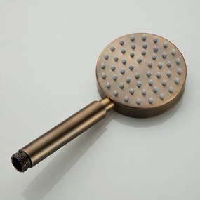 Saniclear Plus Curved inbouw regendouche met 30cm hoofddouche, plafondarm en glijstang verouderd messing