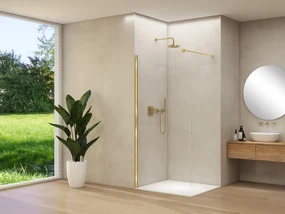 Van Rijn ST01 inloopdouche 108x200cm helder glas geborsteld messing