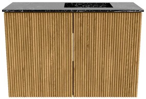 Mondiaz Joya DLux 60cm toiletmeubel oak met wastafel faye rechts 1 kraangat lava