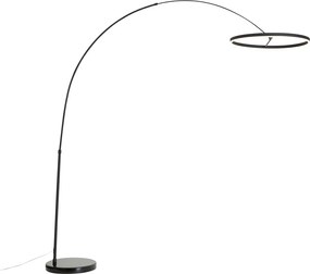 Design booglamp zwart incl. LED 3-staps dimbaar - Anello