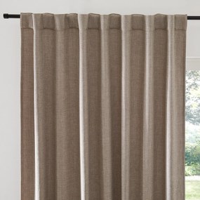 Gordijn met gevlochten afwerking en verborgen lussen Montego