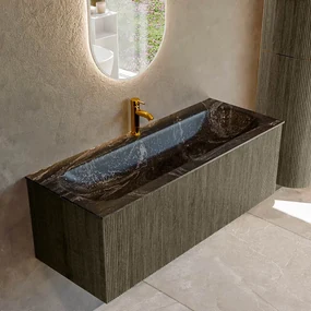 Mondiaz Kurve-dlux 120cm badmeubel shadow met 1 lade en wastafel big large midden 1 kraangat lava