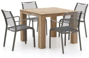 Apple Bee Hawaii/ROUGH-X 100cm dining tuinset 5-delig stapelbaar
