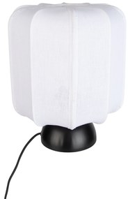 Japandi tafellamp zwart met witte kap - Nori