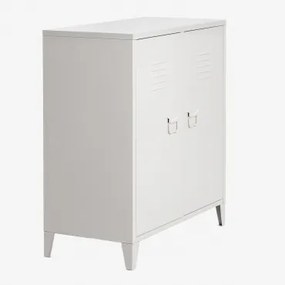 Pohpli Stalen Kast Met 2 Deuren, 80x40 Cm Gardenia Wit - Sklum