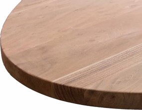 Boomstamtafel ovaal massief Acacia - 240 x 110 cm - Bladdikte 4 cm - Matrixpoot